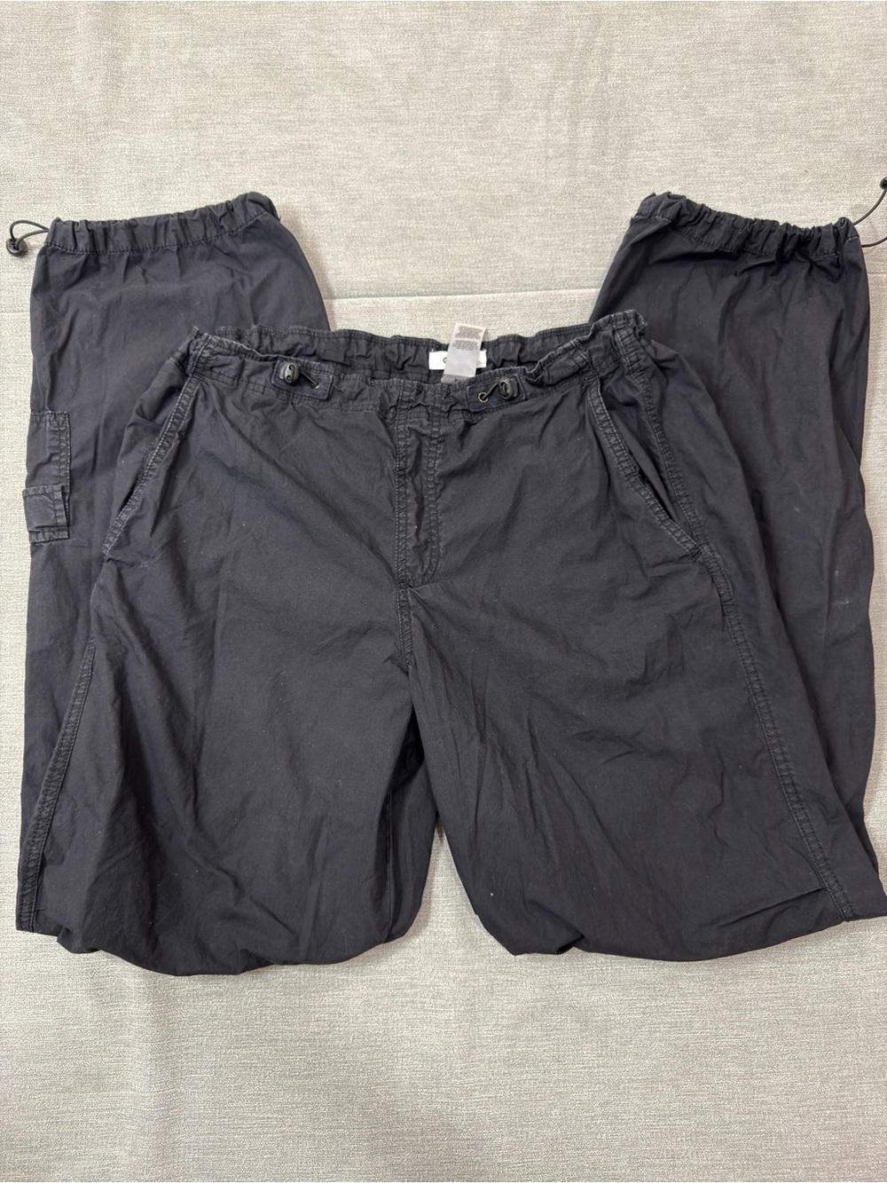 Women’s Garage Black Cargo Pants with Elastic Waist and Drawcord